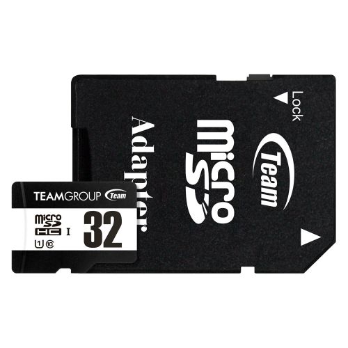 Team 32GB MicroSDHC UHS-I U1 C10 Card with SD Adapter, Class 10 UHS-I, Up to 100MB/s