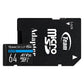 Team 64GB Elite A1 MicroSDXC Card with SD Adapter, UHS-I Class 3, U3, A1 App Performance, 100MB/s