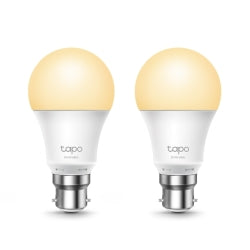 TP-LINK (TAPO L510B 2-Pack) Wi-Fi LED Smart Light Bulb, Dimmable, Schedule, App/Voice Control, Bayonet Fitting