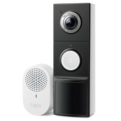 TP-LINK (TAPO D235) Smart Battery/Wired 2K 5MP Video Doorbell Camera w/ Chime, 7-Month Battery, Night Vision, Ultra-Wide FOV, AI Detection & Notification, Anti-theft