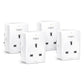 TP-LINK (TAPO P110 4-Pack) Mini Smart Wi-Fi Socket, Remote Access, Scheduling, Away Mode, Voice Control, Energy Monitoring
