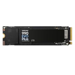 Samsung 2TB 990 EVO PLUS M.2 NVMe Gen4/5 SSD, M.2 2280, PCIe 4.0/5.0 x2, V-NAND, R/W 7250/6300 MB/s, 1000K/1350K IOPS