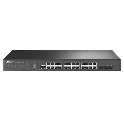 TP-LINK (SG3428X-M2) JetStream 24-Port 2.5GBASE-T L2+ Managed Switch with 4 10GE SFP+ Slots, Rackmountable
