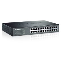 TP-LINK (TL-SG1024D) 24-Port Gigabit Unmanaged Desktop/Rackmount Switch, Steel Case