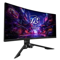 Asrock 34" WQHD Curved Gaming Monitor (PG34QRT2B), 3440 x 1440, 1ms, 2 HDMI, 2 DP, 180Hz, USB, VESA