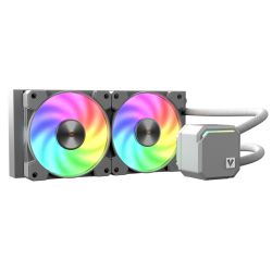 Vida BiFrost 240mm ARGB Liquid CPU Cooler, 2x ARGB PWM Fans, ARGB CPU Block, 250W TDP, White