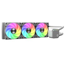 Vida TriFrost 360mm ARGB Liquid CPU Cooler, 3x ARGB PWM Fans, ARGB CPU Block, 300W TDP, White