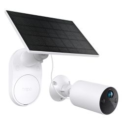 TP-LINK (TAPO C410 KIT) Smart Battery-Powered 2K Outdoor Security Camera & Solar Panel, 6400mAh Battery, Colour Night Vision, AI Detection, Alarms, 2-Way Audio, No Hub Required